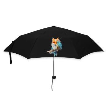Design Fuchs fait d’aquarelles - Parapluie standard - noir - Devant