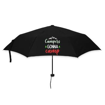 Camper auf dem Weg zum Camp - Regenschirm (klein) - Schwarz - Vorne