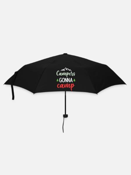 Camper auf dem Weg zum Camp - Regenschirm (klein) - Schwarz