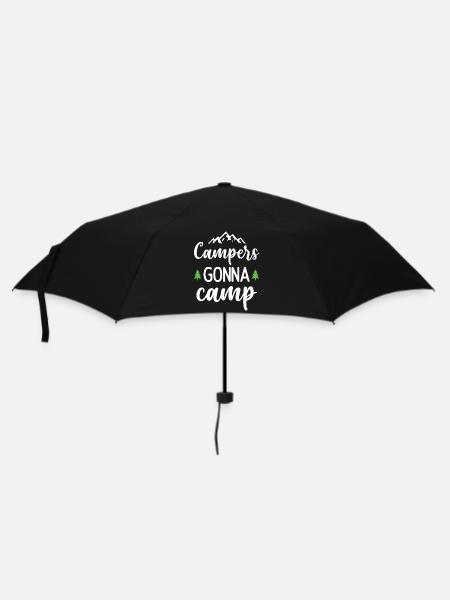 Camper auf dem Weg zum Camp - Regenschirm (klein) - Schwarz