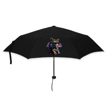 BABY TIGER MIT SONNENBRILLE DESIGN - Regenschirm (klein) - Schwarz - Vorne