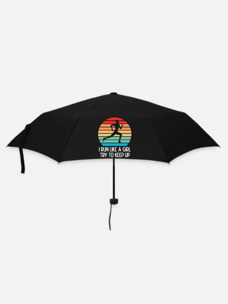 Marathon - I Run Like a Girl. Try to Keep Up. - Umbrella (small) - black