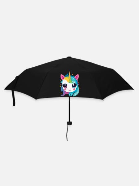 Une licorne arc-en-ciel - Parapluie standard - noir