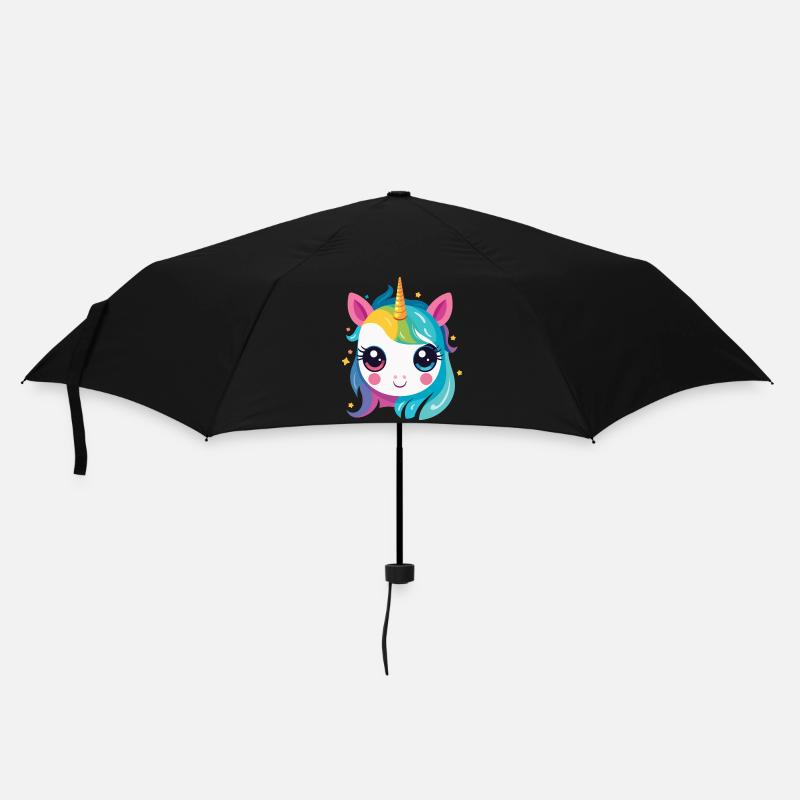Une licorne arc-en-ciel - Parapluie standard - noir
