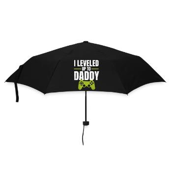 I Leveled Up to Daddy - Regenschirm (klein) - Schwarz - Vorne