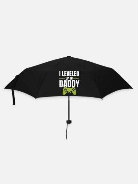 I Leveled Up to Daddy - Regenschirm (klein) - Schwarz