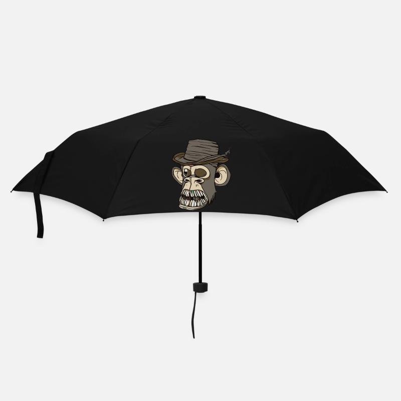 Affe - Regenschirm (klein) - Schwarz
