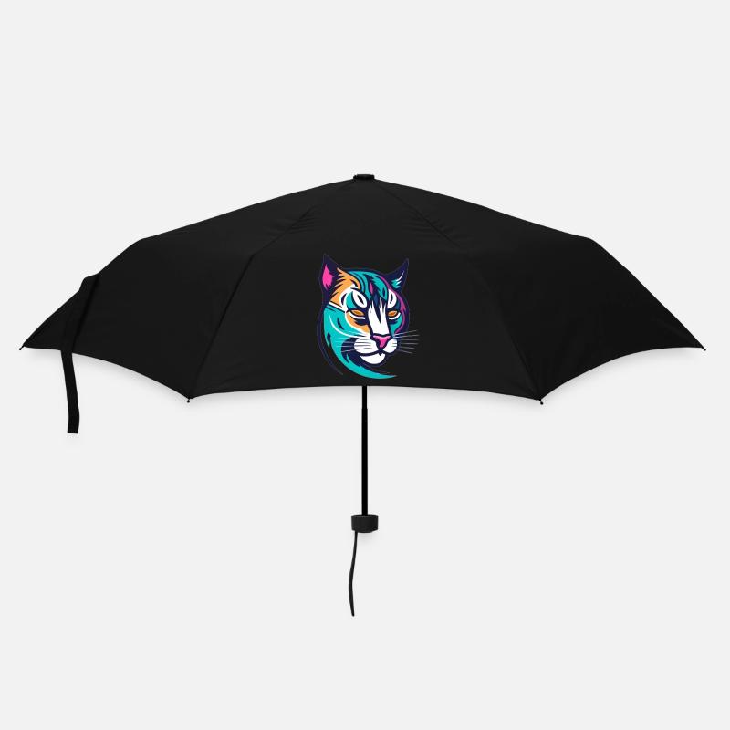Colorful stylized lynx - Umbrella (small) - black