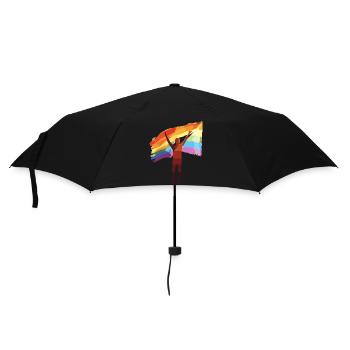 Rainbow : Colors of Love - Umbrella (small) - black - Front