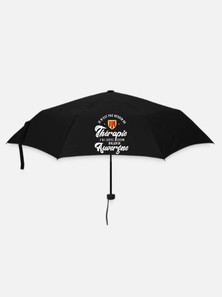 Auvergne thérapie Humour Auvergnat - Parapluie standard - noir