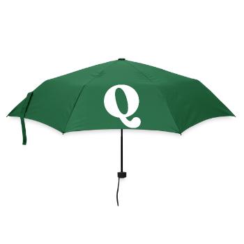 Lettre q - Parapluie standard - vert bouteille - Devant