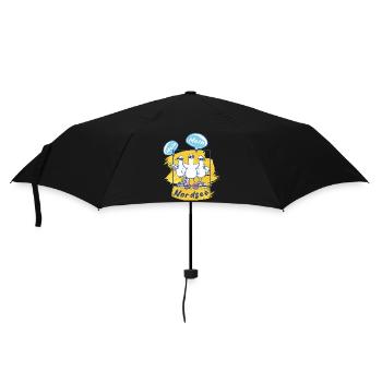 Nordsee Möwen-Gang Moin - Regenschirm (klein) - Schwarz - Vorne
