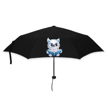 Reading Snowy Owl: The Perfect Design for Books - Umbrella (small) - black - Front