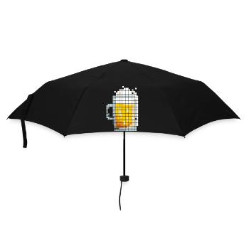 Bier - Regenschirm (klein) - Schwarz - Vorne