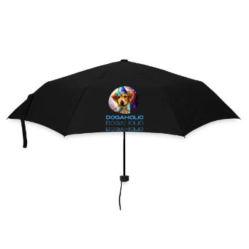 Dogaholic T-shirt Statement Tshirt für Hundefans - Regenschirm (klein) - Schwarz - Vorne
