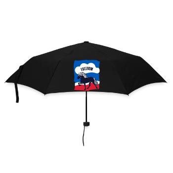Islandpferd Reiter Tshirt FReiheit Tölt Grafik - Regenschirm (klein) - Schwarz - Vorne
