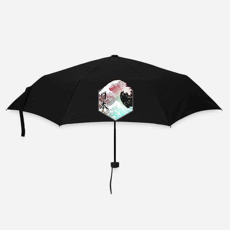 Hokusai - Umbrella (small) - black