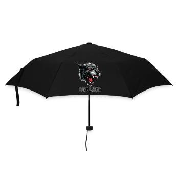 Dämon Schwarze Katze, schnurrt später - Regenschirm (klein) - Schwarz - Vorne