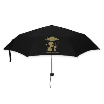 Kaffee Nicht von dieser Welt - Regenschirm (klein) - Schwarz - Vorne