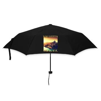 Sonnenuntergang in Valletta: Stadthafen in - Regenschirm (klein) - Schwarz - Vorne