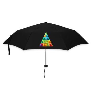 Colorful Festive Magic: Rainbow Christmas Tree - Umbrella (small) - black - Front
