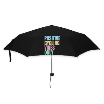 positive cycling vibes only - Umbrella (small) - black - Front