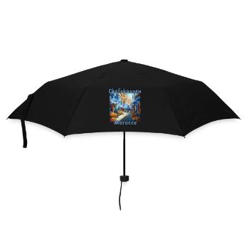 Chefchaouen, Maroc - Les ruelles colorées de la vieille ville - Parapluie standard - noir - Devant