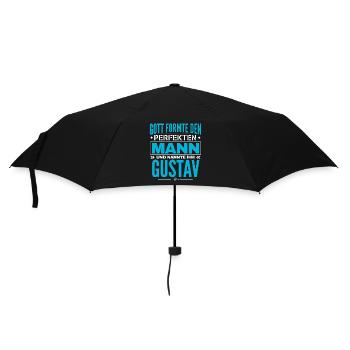 Gustav Name Design - Regenschirm (klein) - Schwarz - Vorne