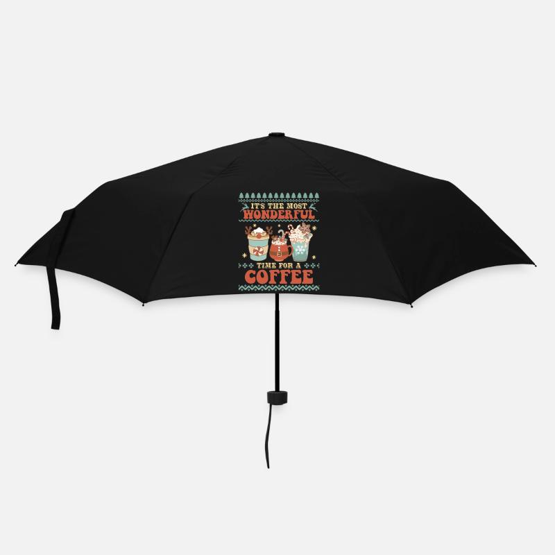 Hässlicher Weihnachtspullover - Regenschirm (klein) - Schwarz
