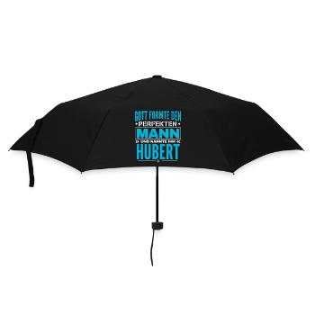 Hubert Name Design - Regenschirm (klein) - Schwarz - Vorne