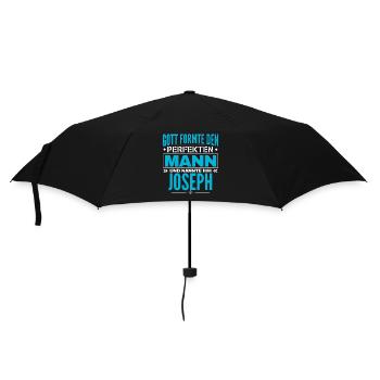 Joseph Name Design - Regenschirm (klein) - Schwarz - Vorne