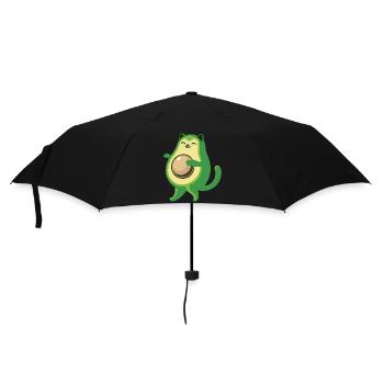 Avocado Cat - Combine Fruit Flavored Felines - Umbrella (small) - black - Front