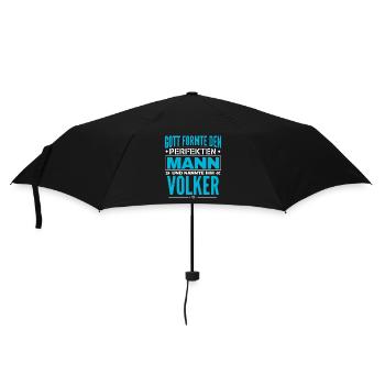 Volker Name Design - Regenschirm (klein) - Schwarz - Vorne