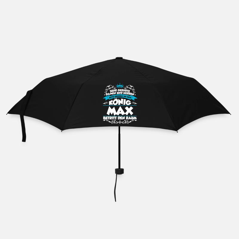 Max Name Design - Regenschirm (klein) - Schwarz