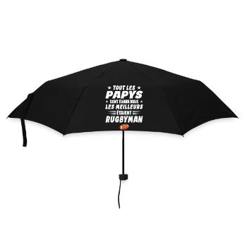 Papy Ancien Rugbyman Cadeau Fête Grand Père - Parapluie standard - noir - Devant