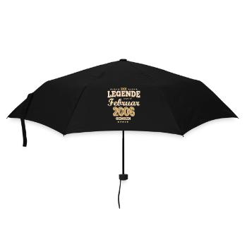 Die Legende wurde im Februar 2006 geboren - Regenschirm (klein) - Schwarz - Vorne