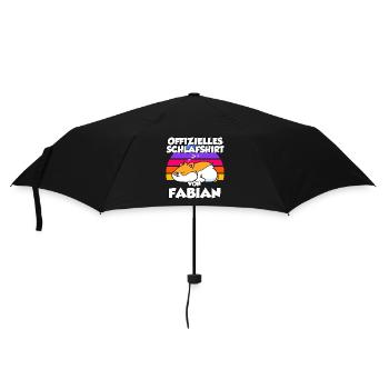 Offizielles Schlafshirt Von Fabian - Regenschirm (klein) - Schwarz - Vorne
