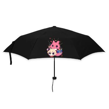 Teenage Animal Dinosaur Monster Hamster Pink Head - Umbrella (small) - black - Front