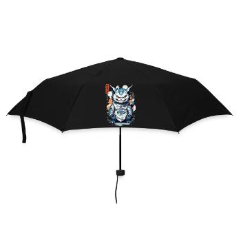 Yokai Cat Ukiyo-E Vintage Streetwear Cat Style - Umbrella (small) - black - Front