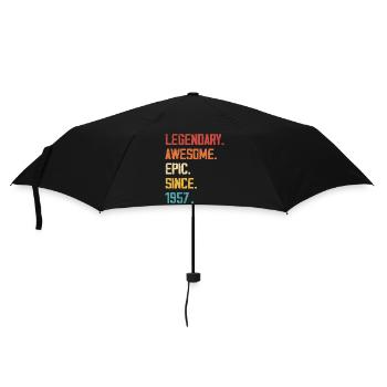 Epic & Legendary Jahrgang 1957: 67. Geburtstag - Regenschirm (klein) - Schwarz - Vorne
