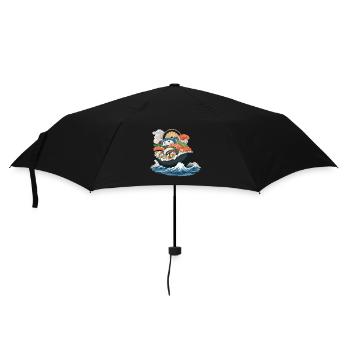 Sushi Festmahl Aesthetic mit Japanischem Yokai - Regenschirm (klein) - Schwarz - Vorne
