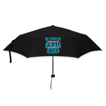 Jessica Name Design - Regenschirm (klein) - Schwarz - Vorne