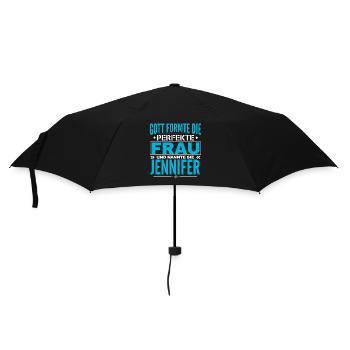 Jennifer Name Design - Regenschirm (klein) - Schwarz - Vorne