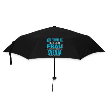 Svenja Name Design - Regenschirm (klein) - Schwarz - Vorne