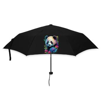 Panda - Regenschirm (klein) - Schwarz - Vorne