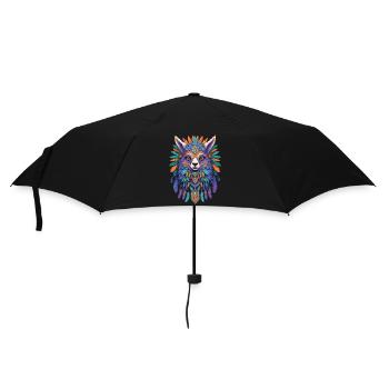 Spiritual Alpaca Mandala Power Animal Design - Umbrella (small) - black - Front