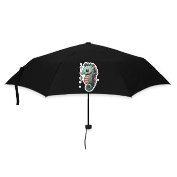 Seepferdchen-Liebhaber - Regenschirm (klein) - Schwarz - Vorne