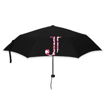 Letter j kisses - Umbrella (small) - black - Front
