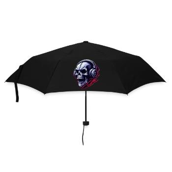 Skull Illustration - Umbrella (small) - black - Front