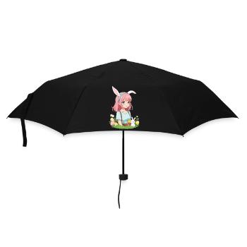 Anime Pâques Kawaii Lapin de Pâques Manga Fille Otaku - Parapluie standard - noir - Devant